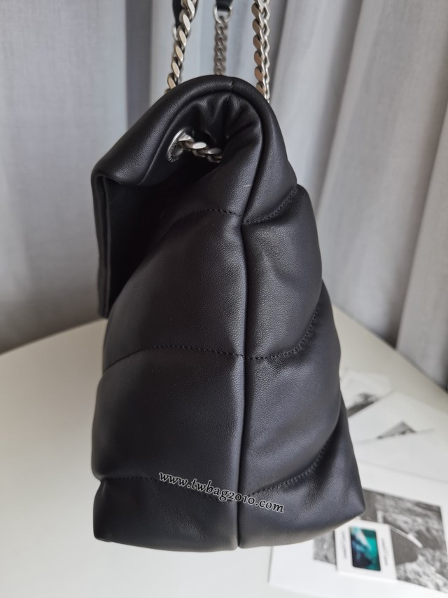 YSL专柜款女包 聖羅蘭經典款LOULOU PUFFER絎縫小羊皮包 YSL肩背斜挎包 577475  jjh1156